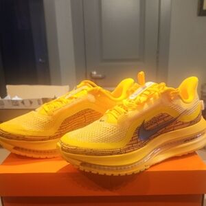 Nike Air Max Yellow with Blue Swoosh